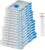 Amazon Basics Vacuum Compression Zipper Storage Bags with Airtight Valve and Hand Pump, 15-Pack, 2x X-Jumbo, 5x Jumbo, 4x (Large, Medium), Multiple, Clear