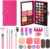 Aomig 33 Colors Kids Makeup Sets for Girls, 12 Pcs Princess Make Up Kit with 5 Brushes, Washable Children’s Cosmetics Toys, Non-Toxic Makeup Kit, Cosmetic Beauty Set Gift for Kids Halloween Birthday