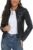 Fahsyee Women Faux Leather Shacket, Moto Biker Shirts Loose Fit Blazer with Long Sleeves Button Casual Jacket Black Plus Size S-XXL