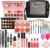 LYMYBETY Makeup Set, Cosmetic Make Up Starter Kit With Storage Bag Portable Travel Make Up Palette Eyeshadow Foundation Lip Gloss for Teenage & Adults (Style B)