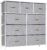 LYNCOHOME Chest of Drawer Bedroom, 9 Drawers Dresser with Deep and Large Drawers, Fabric Storage Drawers Easy to Assemble, for Bedroom, Kids room, Living room, Closet